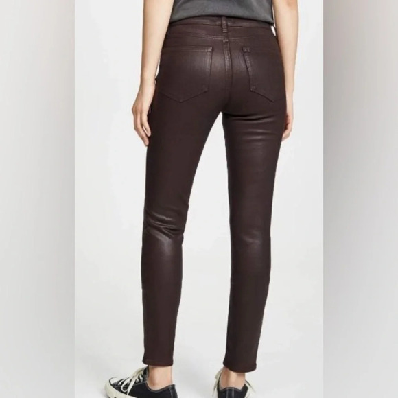 Paige Hoxton Ultra Skinny Luxe Coated Jeans in Chicory Coffee - NWT - Size 28 - Picture 2 of 13
